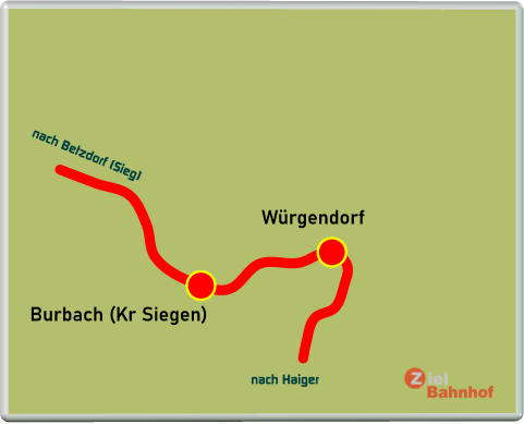 Würgendorf Burbach (Kr Siegen) nach Haiger nach Betzdorf (Sieg)